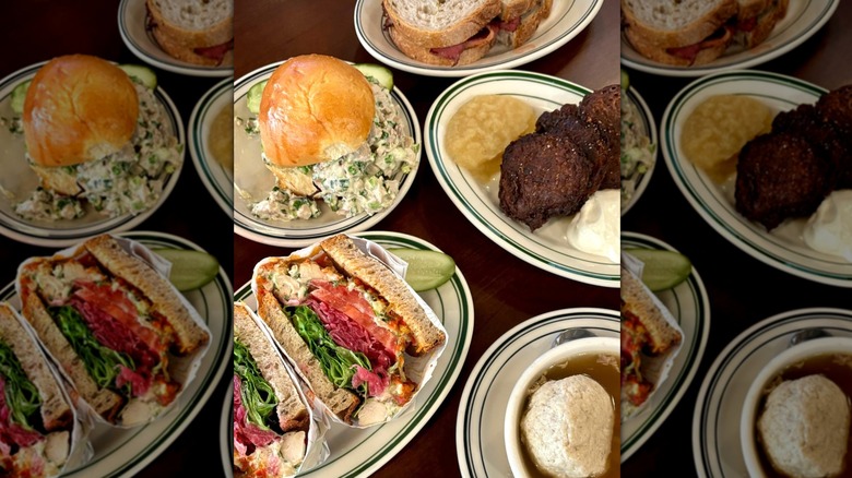 Variety of different dishes from Mamaleh's on table