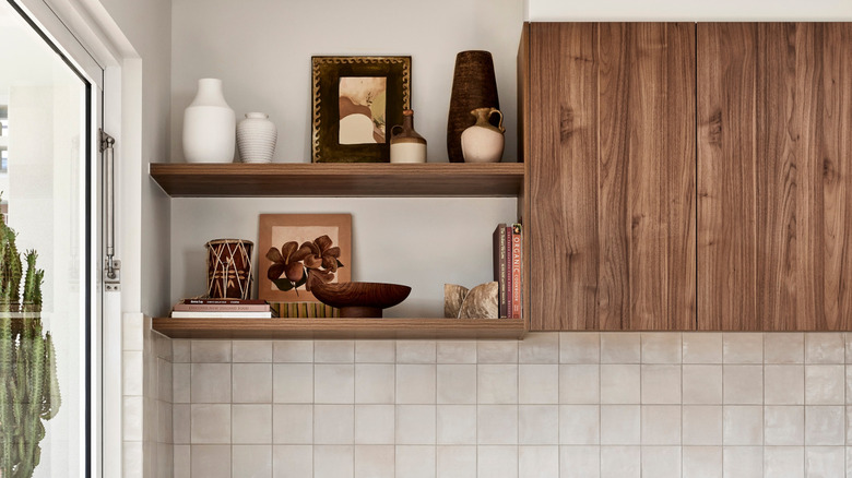 Decor above kitchen cabinets