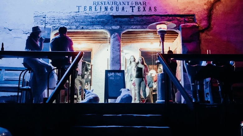 Rustic entrance to a restaurant in Terlingua Texas