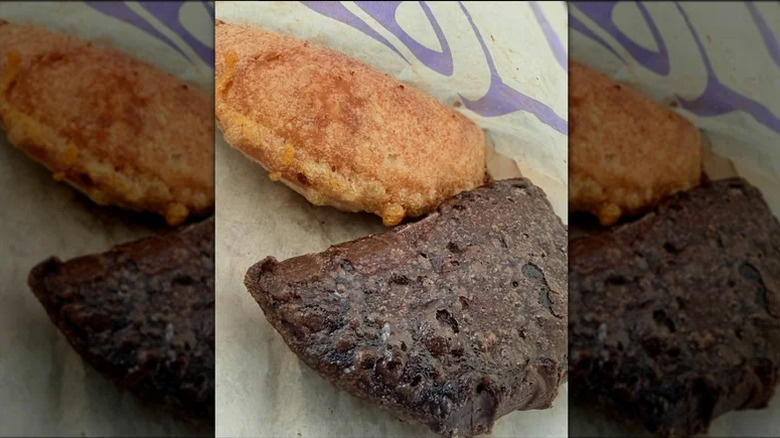 Taco Bell fudge and caramel empanadas