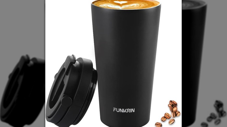 The Funkrin Insulated Coffee Mug in black