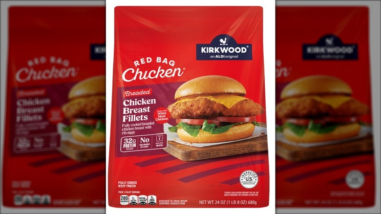 Bag of Kirkwood red bag chicken breaded chicken breast fillets