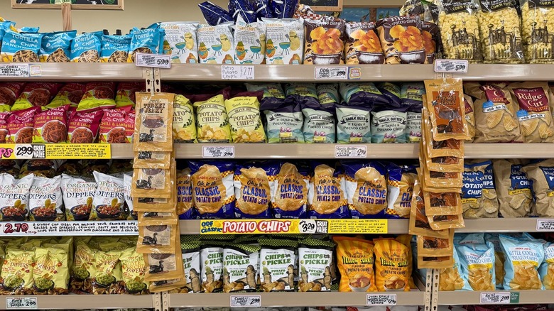 Trader Joe's snack chips aisle