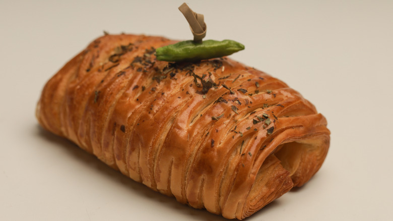 Danish with chile pepper on top