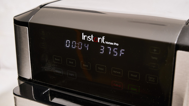 preheating the air fryer to 375 F