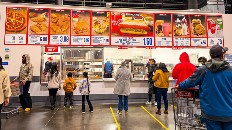 the costco food court signs