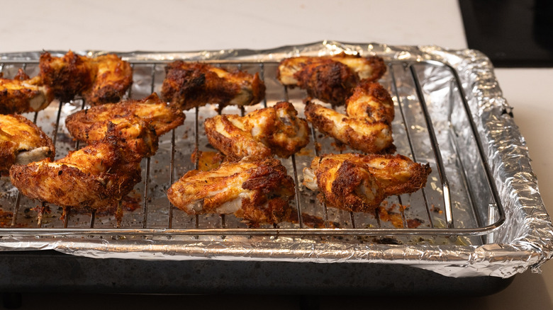 turning par-baked chicken wings
