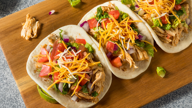 shredded cheese on tacos