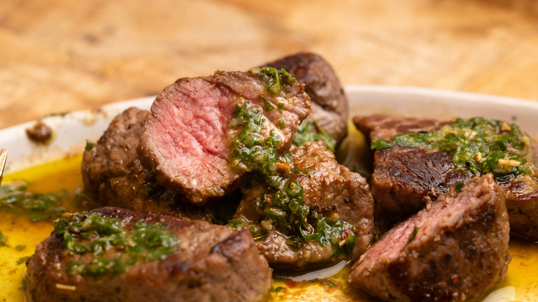 chimichurri steak bites