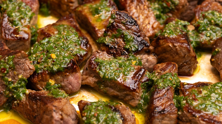 chimichurri steak bites