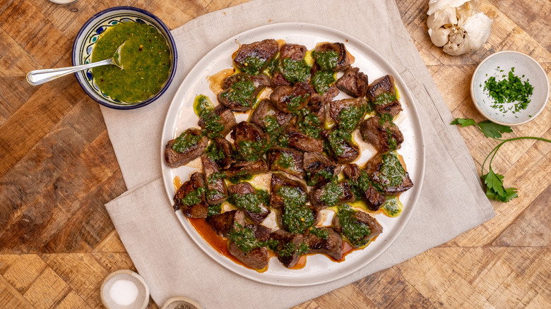 chimichurri steak bites