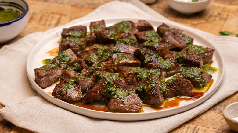 chimichurri steak bites