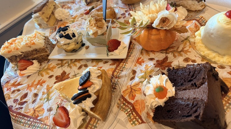 Dessert pieces on table at Carmelo's