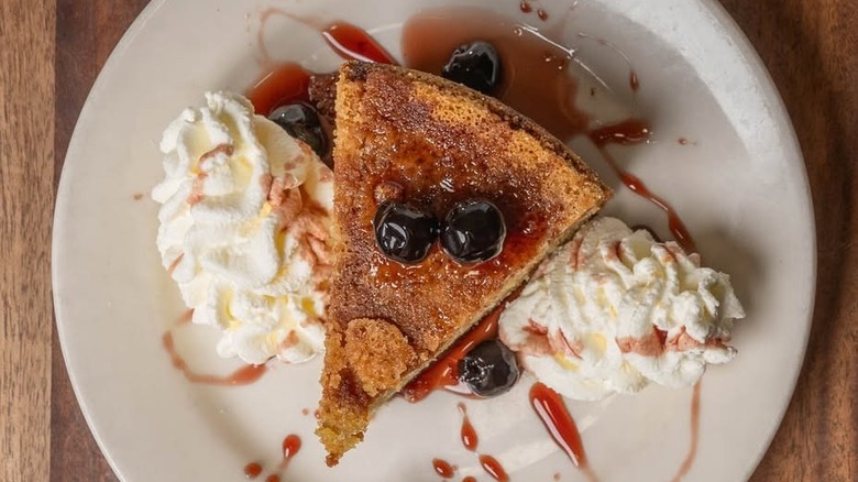 A piece of olive oil cake at Gino's Restaurant and Bar