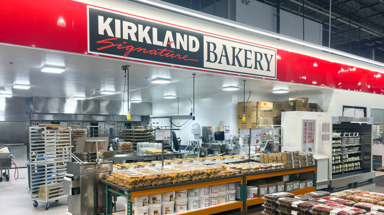 A view of the interior of the Kirkland Signature Bakery inside a Costco