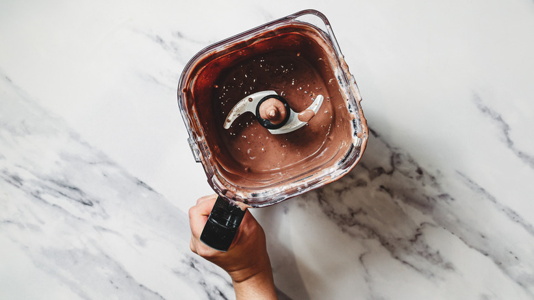 Batter for High protein brownies in food processor