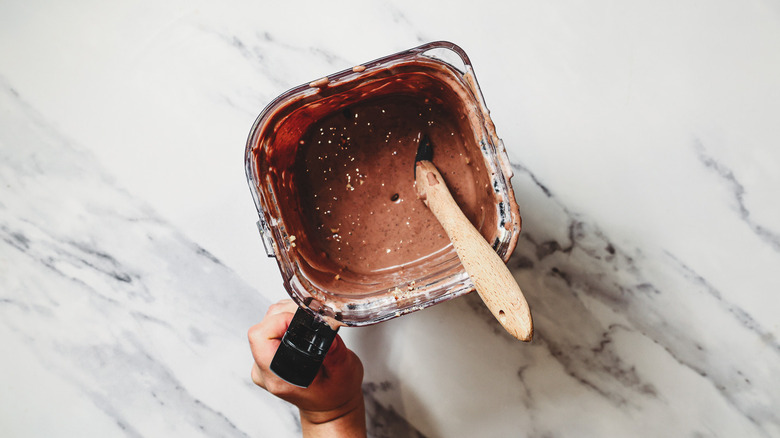 Batter for High protein brownies in food processor