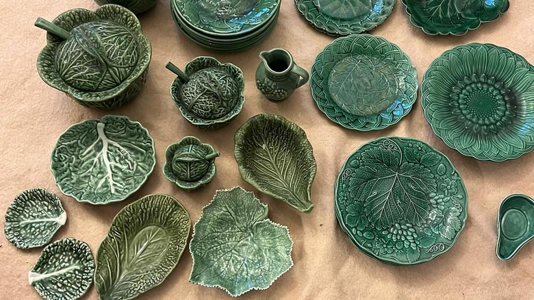 A collection of vintage cabbagewear on a table