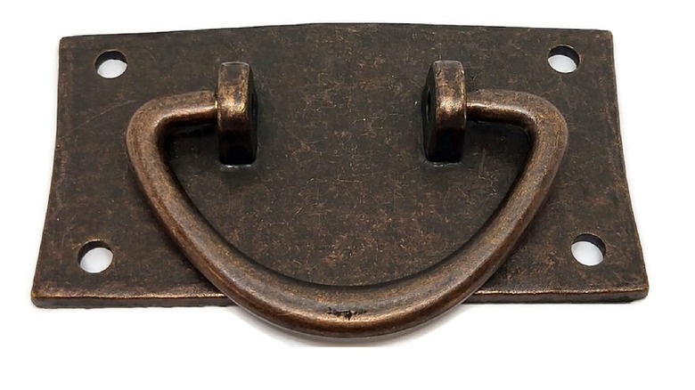 hammered brass cabinet pulls