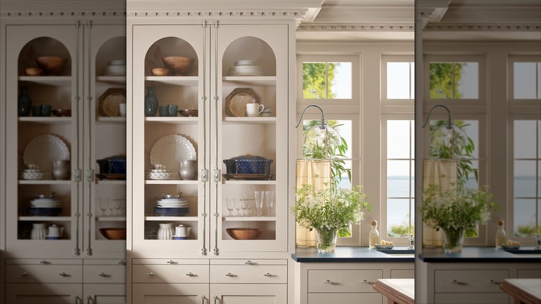 European-style cabinet with bolt and latch