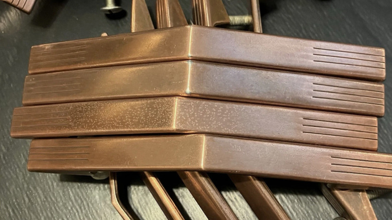 brass chevron cabinet pulls