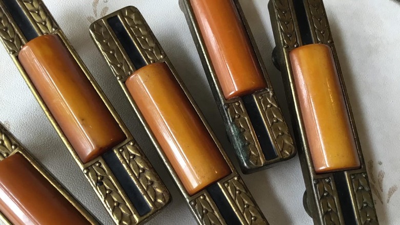 Art Deco Bakelite cabinet pulls