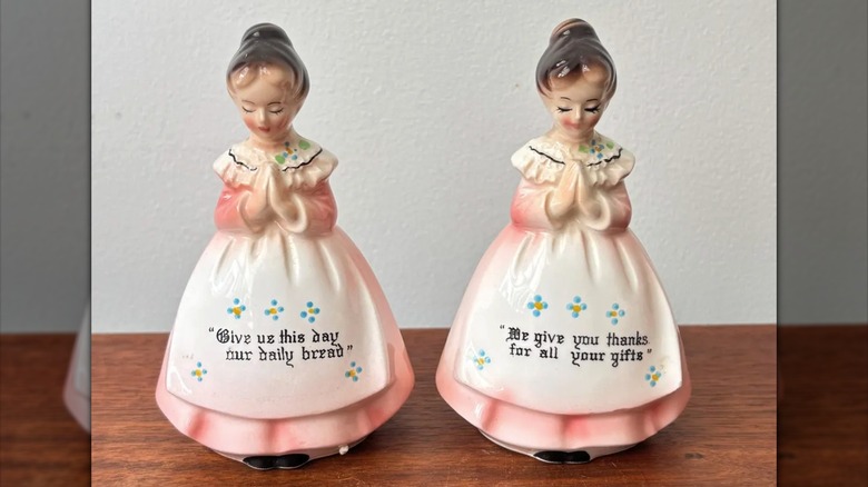 Enesco "Prayer Lady" salt and pepper figures