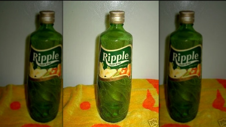 Bottle of pear Ripple wine