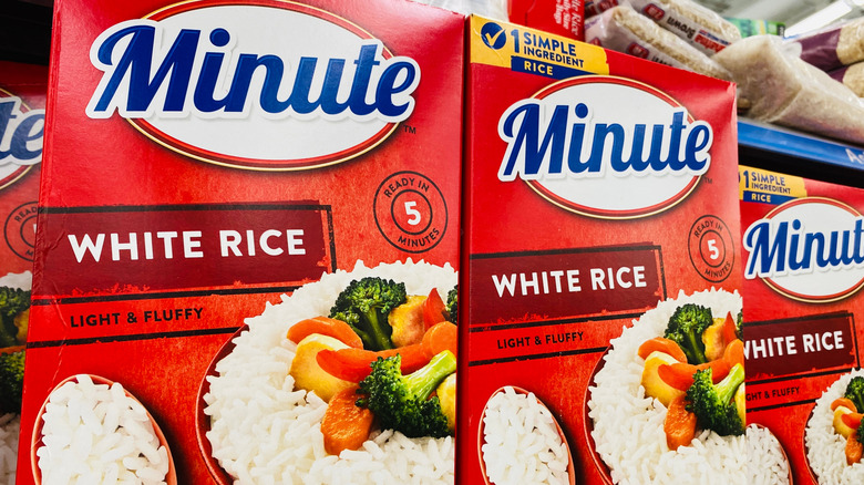 Boxes of Minute White Rice