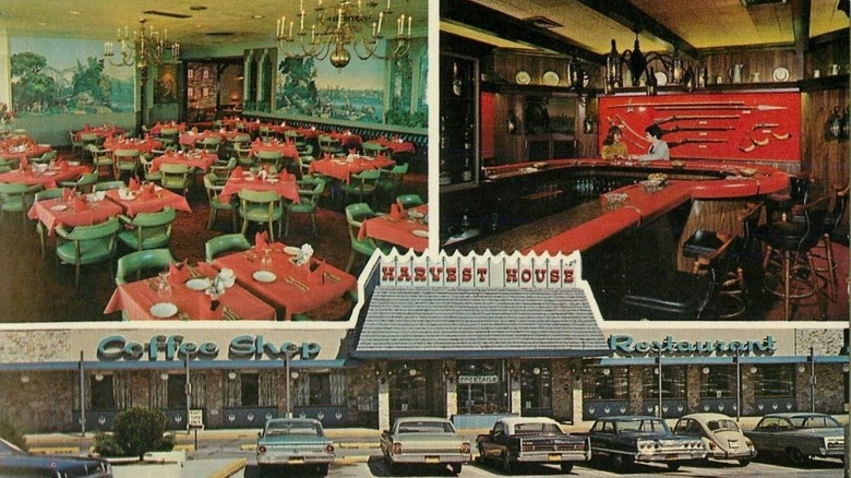 1960s postcard from Harvest House cafeteria restaurant