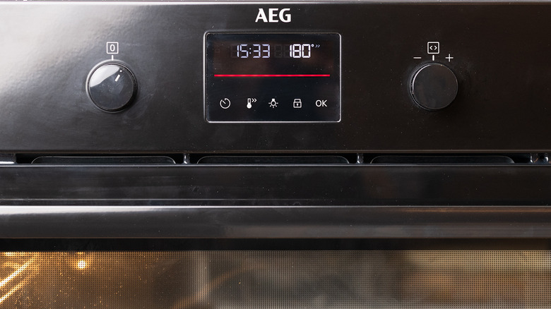 preheating an oven