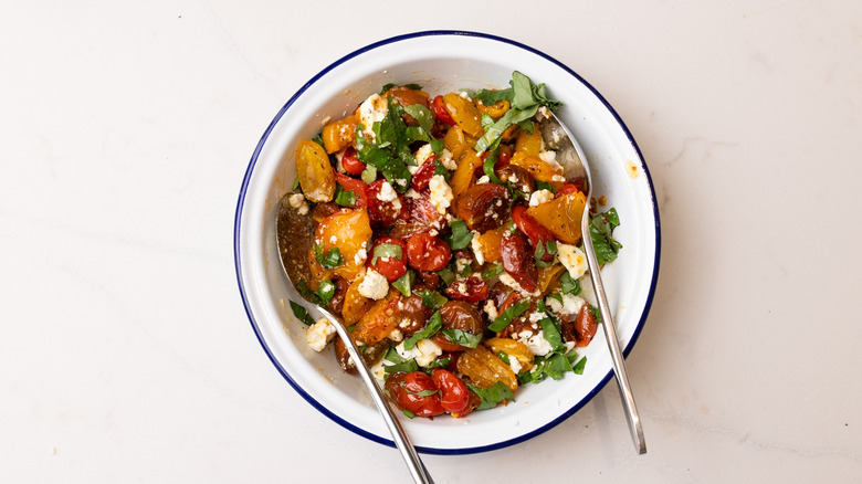 tossed heirloom tomato salad
