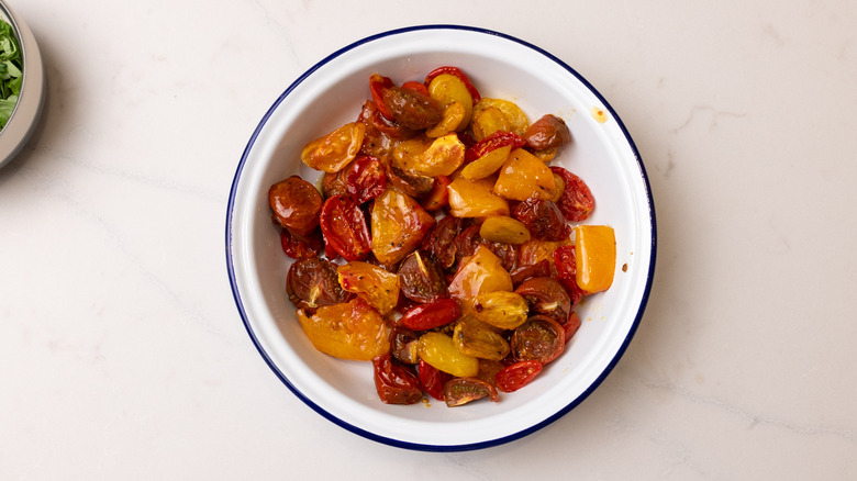 roasted tomatoes in a bowl