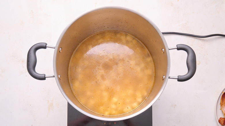 boiling potatoes in water