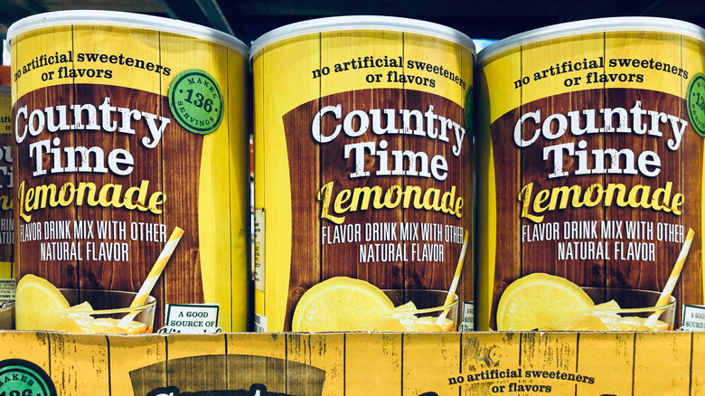 Cans of Country Time Lemonade