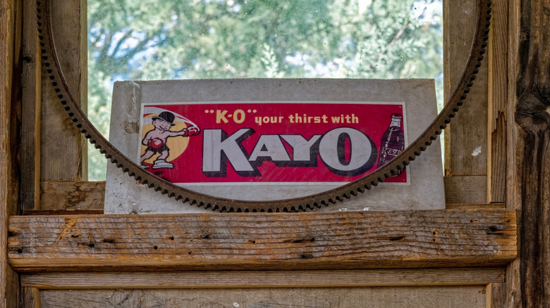 Vintage Kayo chocolate soda sign.