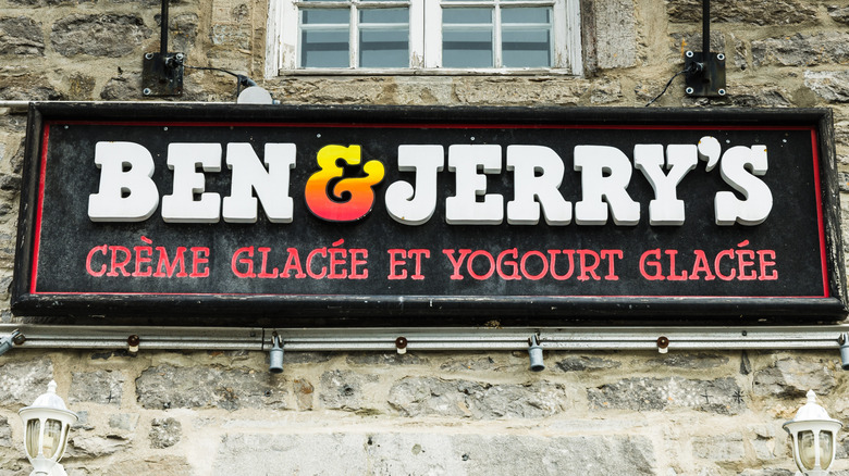 Store with the 1980s Ben & Jerry's logo sign