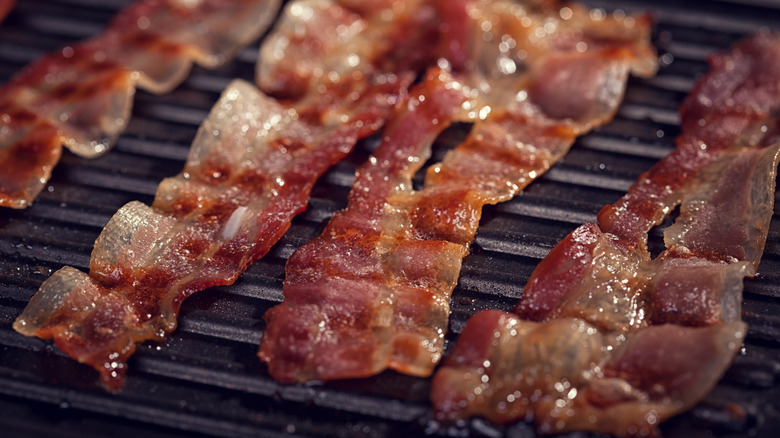 Bacon on a grill