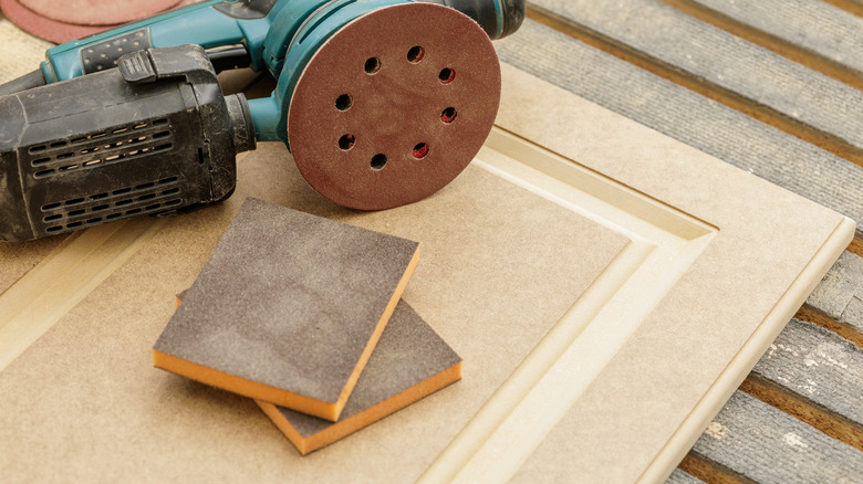 MDF being turned into a kitchen cabinet door