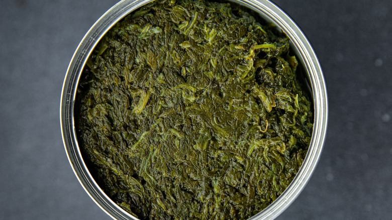 can with fresh spinach