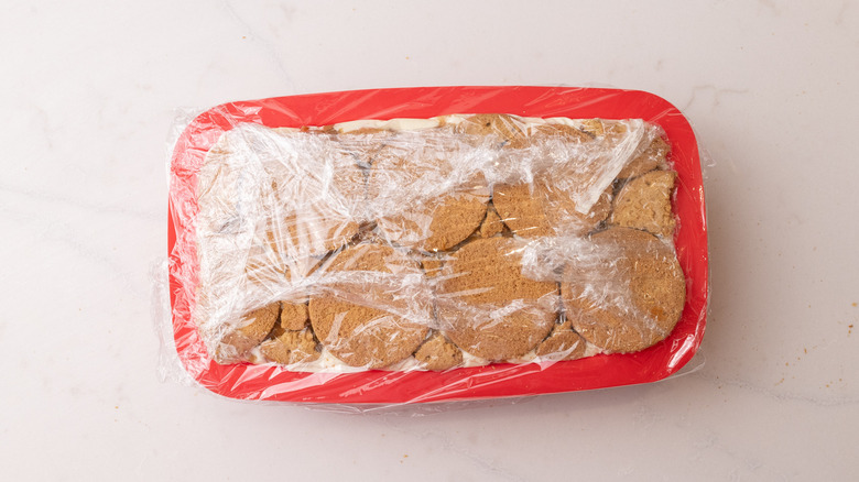 film wrapped icebox cake