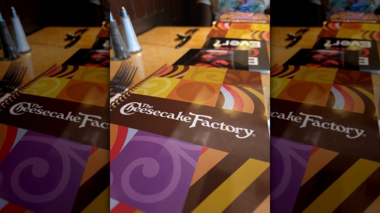 The Cheesecake Factory menu