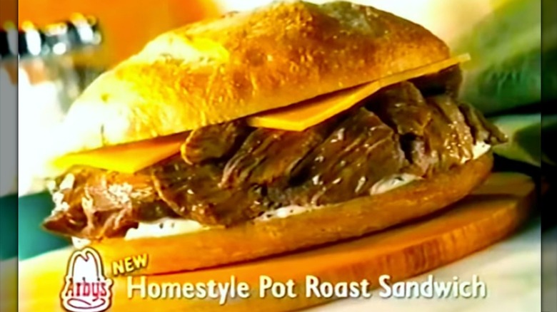 Arby's pot roast sandwich from a 2003 ad