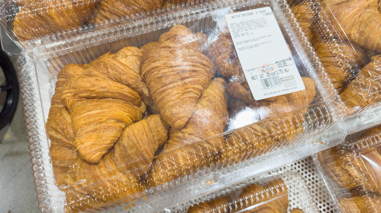 closeup of Kirkland butter croissants