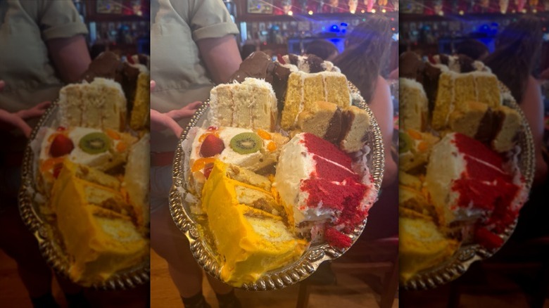 Bubble Room cakes on tray