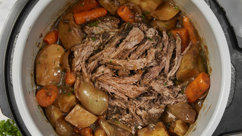 A slow cookeed pot roast.