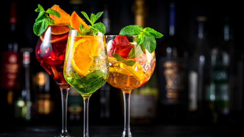 Red, white and rosé sangria