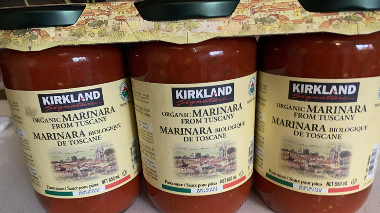 A three-pack of Kirkland Signature Organic Tuscan Marinara