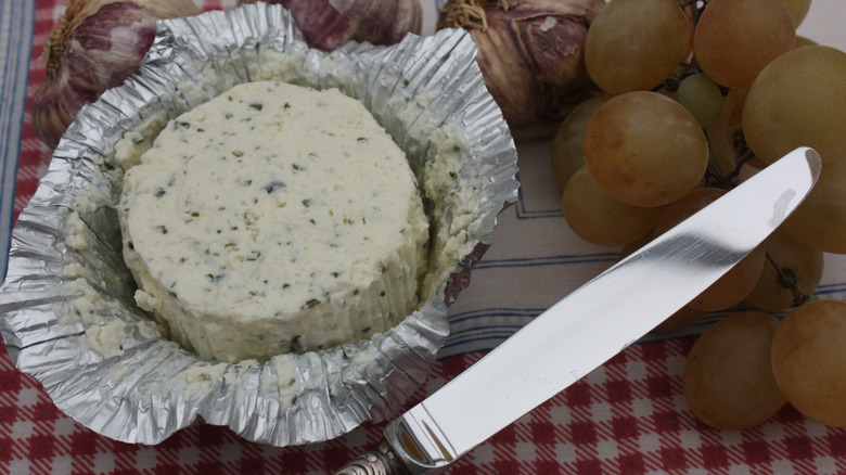 an open package of Boursin cheese