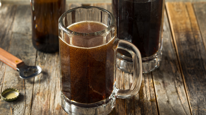 root beer in mug